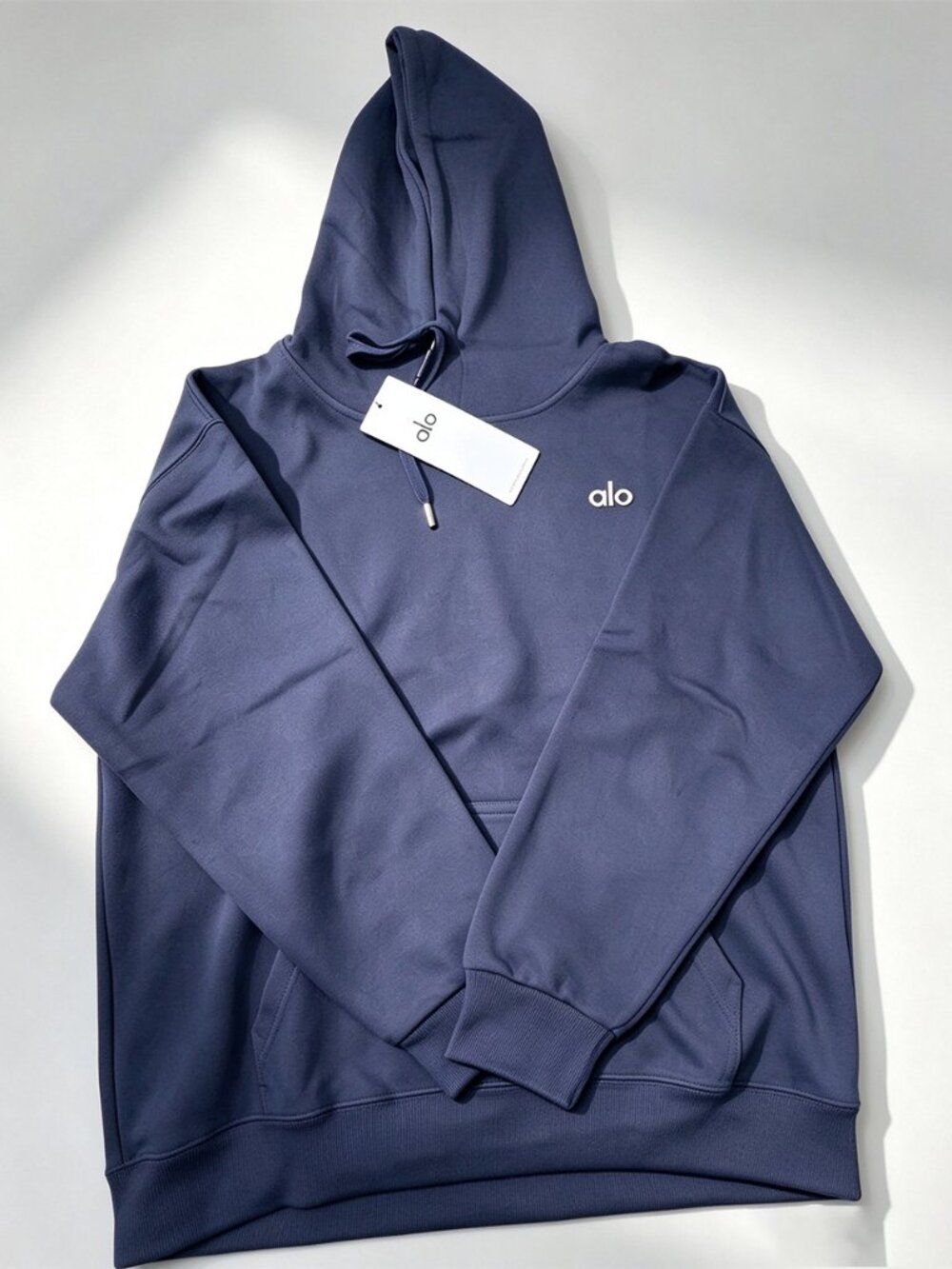 Alo Yoga Accolade Navy Blue Hoodie French Terry Women’s